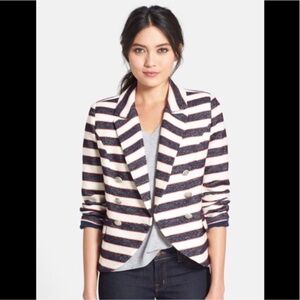 SEARCH FOR SANITY Striped Double Breasted Blazer Jacket Women’s Small